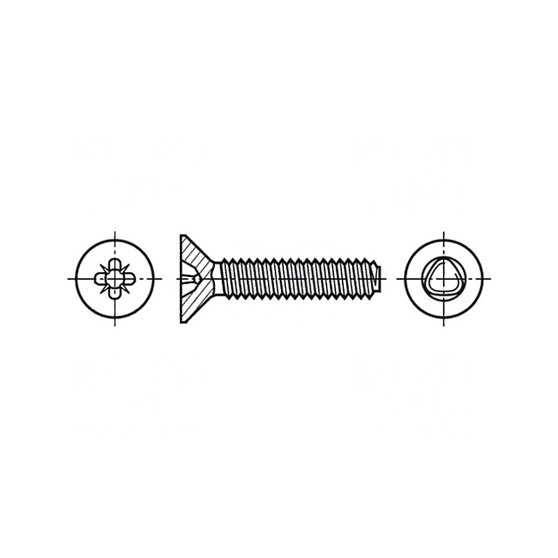 Şurub 4x8 PZ2 îngropat oţel zincat cu cap de 7,5mm | Electronic-mag.ro | Componente Electronice