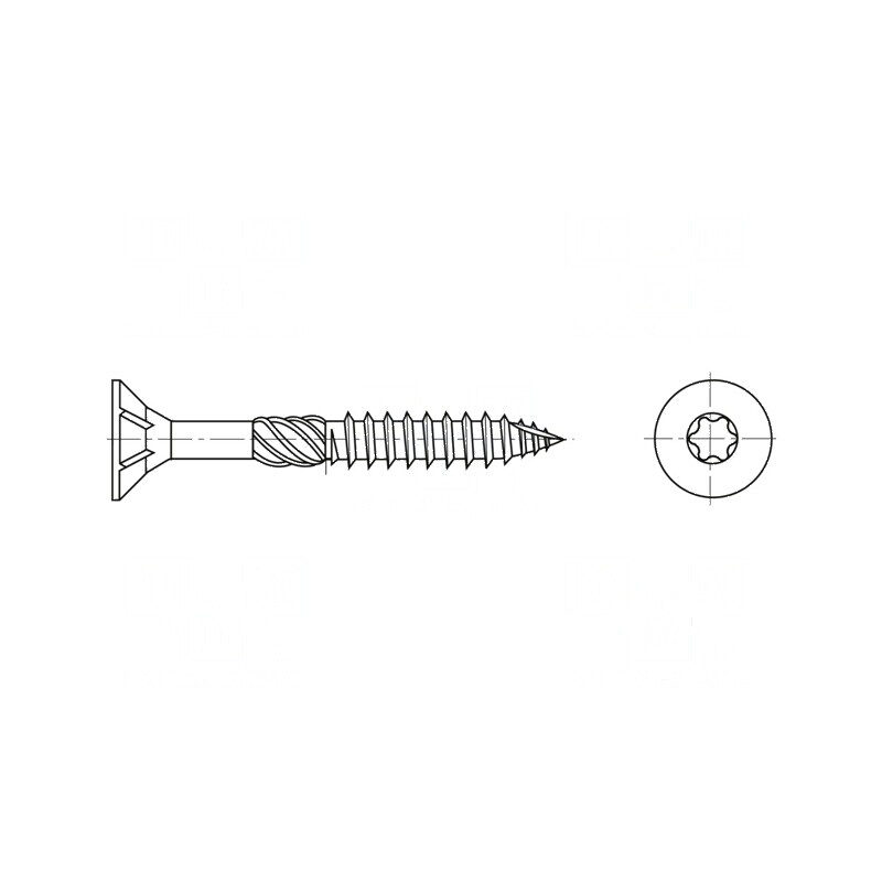 Şurub lemn 4,5x40 Torx TX20 oţel zincat | Electronic-mag.ro | Componente Electronice