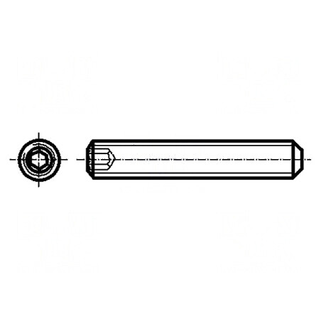 Şurub M5x8 0,8 fără cap imbus HEX 2,5mm oţel zincat | Electronic-mag.ro | Componente Electronice