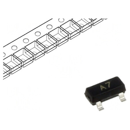Diodă SMD 70V 0,2A 6ns SOT23 | Electronic-mag.ro | Componente Electronice