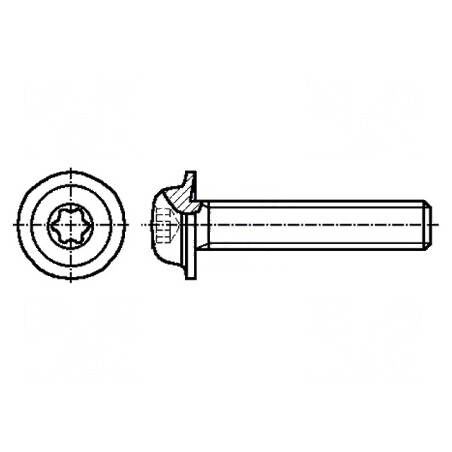 Şurub cu flanşă M3x10 Torx TX10 oţel zincat | Electronic-mag.ro | Componente Electronice