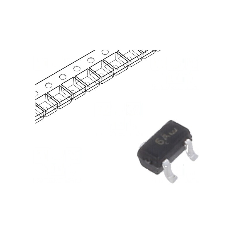 Tranzistor PNP bipolar BRT 50V 0,1A 0,2W SC75 R1 10kΩ | Electronic-mag.ro | Componente Electronice