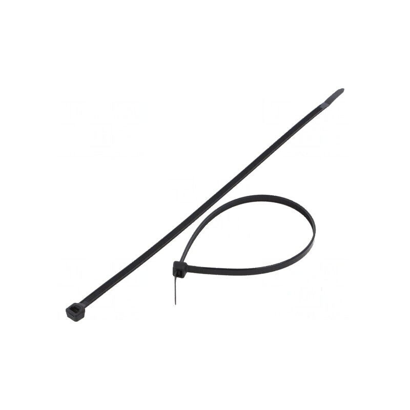 Colier de strângere poliamidă 250mm 4,8mm 333N negru | Electronic-mag.ro | Componente Electronice