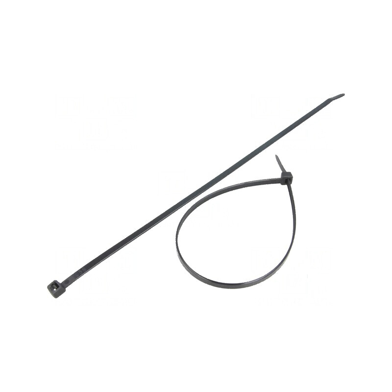 Colier de strângere poliamidă 280mm 4,8mm 222N negru | Electronic-mag.ro | Componente Electronice