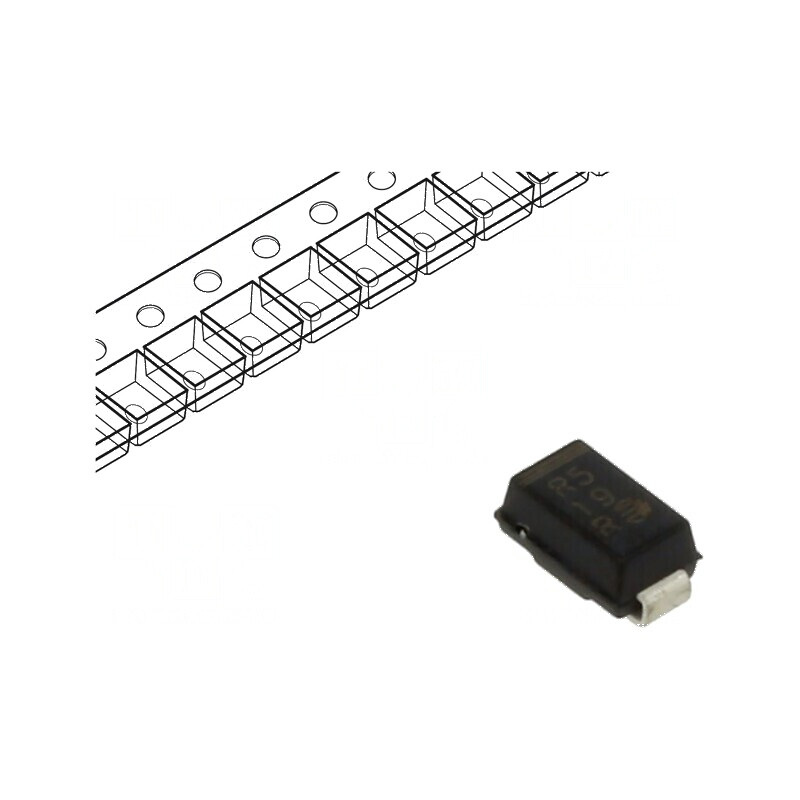 Diodă SMD redresoare 600V 1A 1,8us DO214AC Ufmax 1,1V | Electronic-mag.ro | Componente Electronice