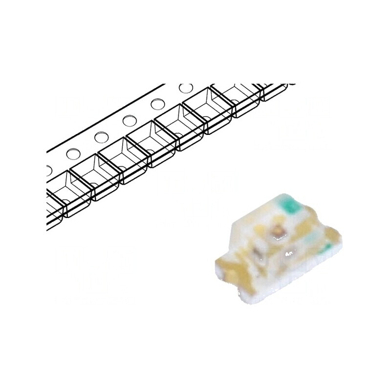LED SMD 0603 roșie 80mcd 1,6x0,8x0,8mm 130° 20mA 631nm | Electronic-mag.ro | Componente Electronice