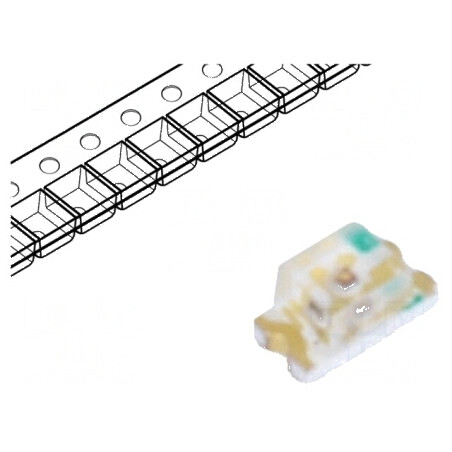 LED SMD 0603 roșie 80mcd 1,6x0,8x0,8mm 130° 20mA 631nm | Electronic-mag.ro | Componente Electronice