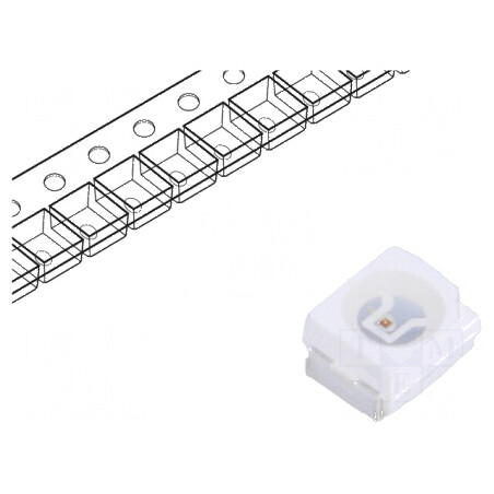 LED SMD 3528 Galben PLCC2 1,8lm 500-980mcd 3,5x2,8x1,9mm | Electronic-mag.ro | Componente Electronice
