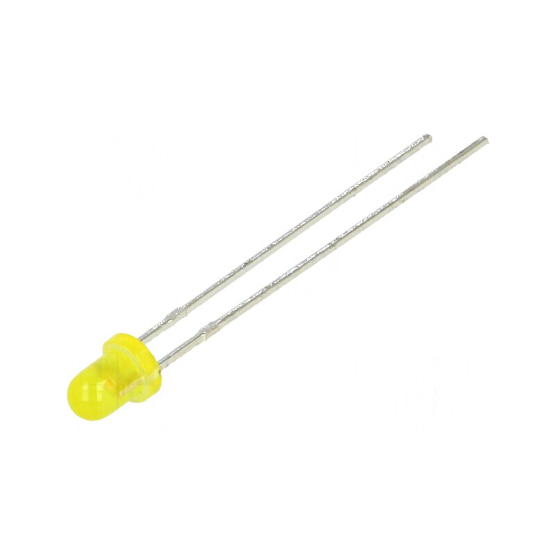 LED 3mm galben 10-12mcd 40° convex | Electronic-mag.ro | Componente Electronice