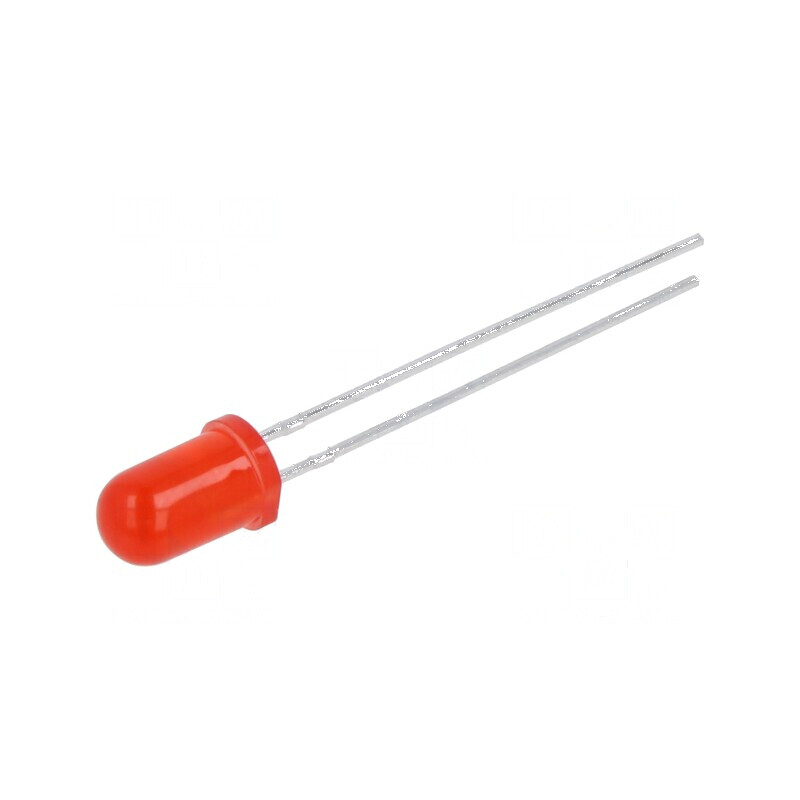 LED 5mm roșie 210-350mcd 60° convex | Electronic-mag.ro | Componente Electronice