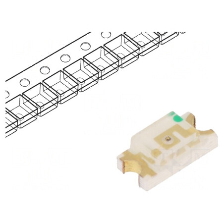 LED SMD 1206 galben-verde 20÷40mcd 120° 20mA 3,2x1,6x1,1mm | Electronic-mag.ro | Componente Electronice