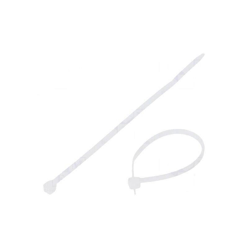 Colier de strângere poliamidă 71mm 1,8mm 36N naturală | Electronic-mag.ro | Componente Electronice