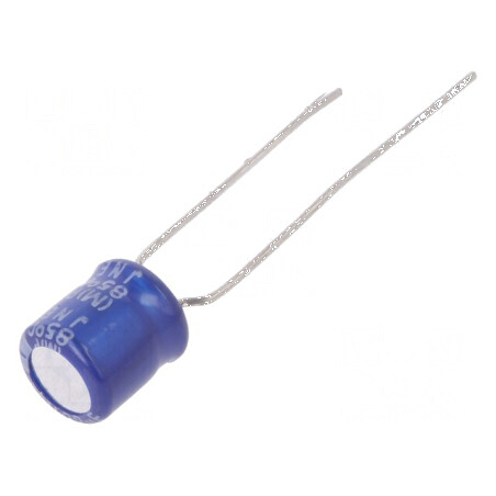 Condensator electrolitic THT 22uF 50V Ø6,3x7mm Raster 5mm | Electronic-mag.ro | Componente Electronice