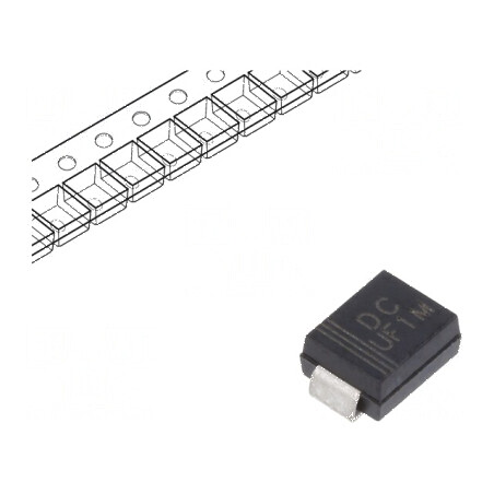 Diodă SMD redresoare 1kV 1A 75ns Ufmax 1,7V Ifsm 25A | Electronic-mag.ro | Componente Electronice