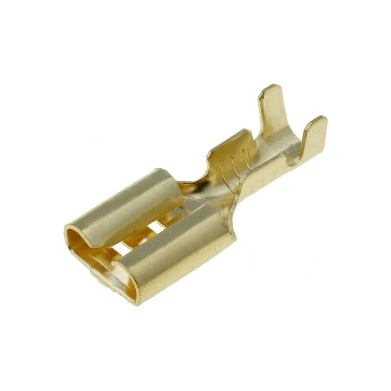 Terminal plat 6,3mm aurit mamă pe cablu crimpate 1÷2,5mm2 | Electronic-mag.ro | Componente Electronice