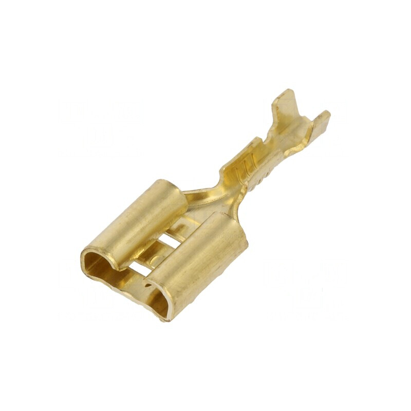 Terminal plat 6,3mm mamă 0,25-0,5mm2 crimpat pe cablu | Electronic-mag.ro | Componente Electronice