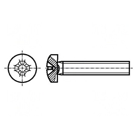 Şurub M3.5x16mm cu cap rotund Phillips PH2 din oţel zincat | Electronic-mag.ro | Componente Electronice