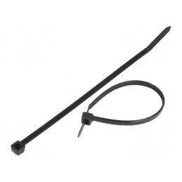 Colier de strângere poliamidă negru 188mm x 4,8mm 220N | Electronic-mag.ro | Componente Electronice