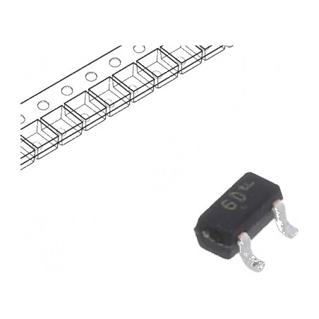 Tranzistor PNP BRT 50V 0,1A 0,2W SC75 R1 10kΩ | Electronic-mag.ro | Componente Electronice