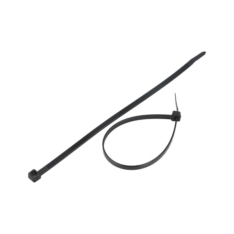 Colier de strângere poliamidă neagră 215mm x 4,8mm 222N | Electronic-mag.ro | Componente Electronice