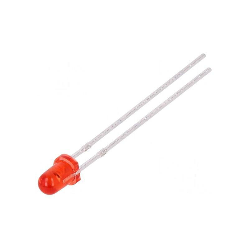 LED 3mm roșie 200mcd 30° convex | Electronic-mag.ro | Componente Electronice