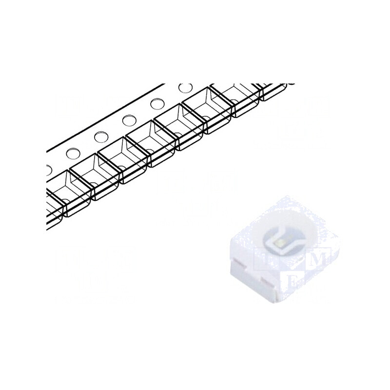 LED SMD 3528 PLCC2 Verde 5lm 1000-1400mcd 3.5x2.8mm 120° | Electronic-mag.ro | Componente Electronice