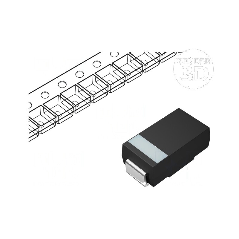 Diodă redresoare SMD 1kV 1A SMA - Ufmax 1,1V, Ir 5uA | Electronic-mag.ro | Componente Electronice