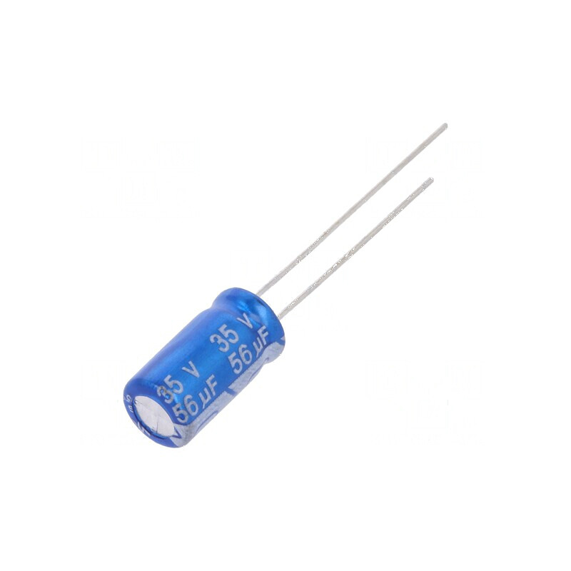 Condensator electrolitic THT 56uF 35VDC 6,3x11,5mm ±20% | Electronic-mag.ro | Componente Electronice