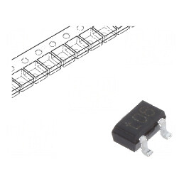 Tranzistor NPN bipolar BRT 50V 0,1A 200mW SC70 SOT323 | Electronic-mag.ro | Componente Electronice