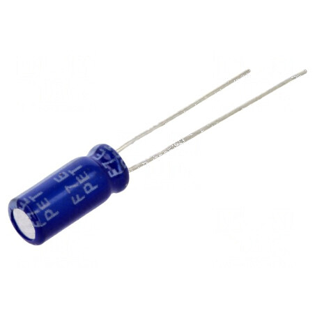 Condensator electrolitic THT 10uF 100VDC Ø5x11mm 2mm Raster | Electronic-mag.ro | Componente Electronice