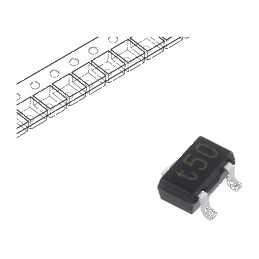 Tranzistor NPN bipolar BRT 50V 0,1A 200mW SC70 SOT323 22kΩ | Electronic-mag.ro | Componente Electronice