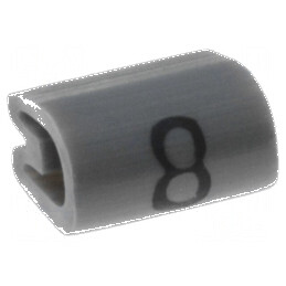 Markere Marcaj PVC gri 8 mm 2,9-4,7mm temperaturi -45÷70°C | Electronic-mag.ro | Componente Electronice