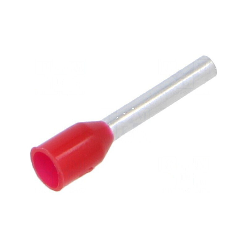 Vârf tub de capăt izolată cupru 1mm2 10mm cositorit crimpat | Electronic-mag.ro | Componente Electronice