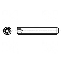 Şurub M4x8 fără cap imbus HEX 2mm oţel negru | Electronic-mag.ro | Componente Electronice
