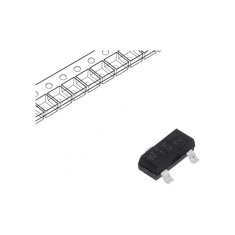 Tranzistor NPN bipolar BRT 50V 0,1A 250mW SOT23 TO236AB | Electronic-mag.ro | Componente Electronice