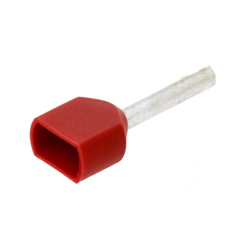 Vârf tub de capăt dublă izolată cupru 1,5mm2 12mm cositorit | Electronic-mag.ro | Componente Electronice