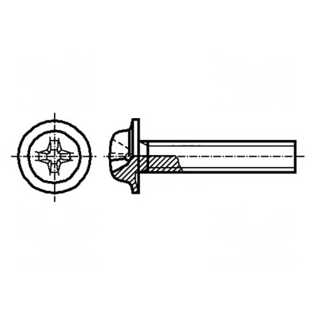 Şurub cu flanşă M3x6mm Phillips PH2 oţel zincat | Electronic-mag.ro | Componente Electronice