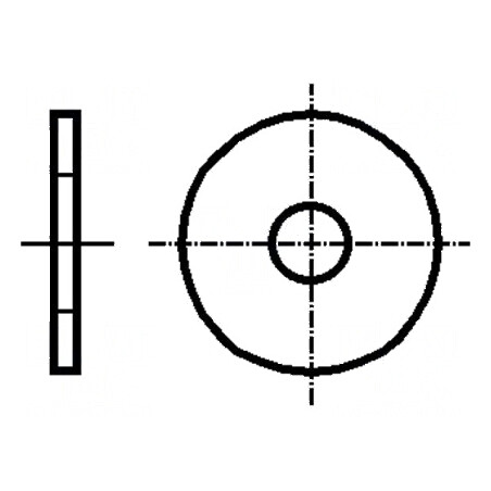 Şaibă rotundă M5 D15mm h1,2mm plastic DIN 9021 | Electronic-mag.ro | Componente Electronice