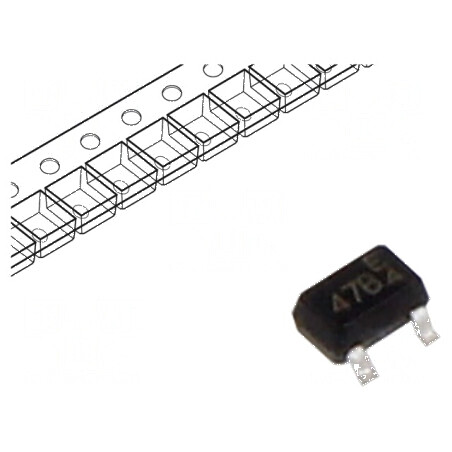 Tranzistor NPN bipolar 45V 0,1A 0,25W SOT323 | Electronic-mag.ro | Componente Electronice