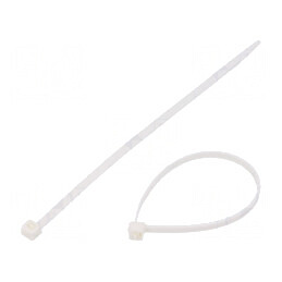 Colier de strângere poliamidă 150mm alb 180N | Electronic-mag.ro | Componente Electronice