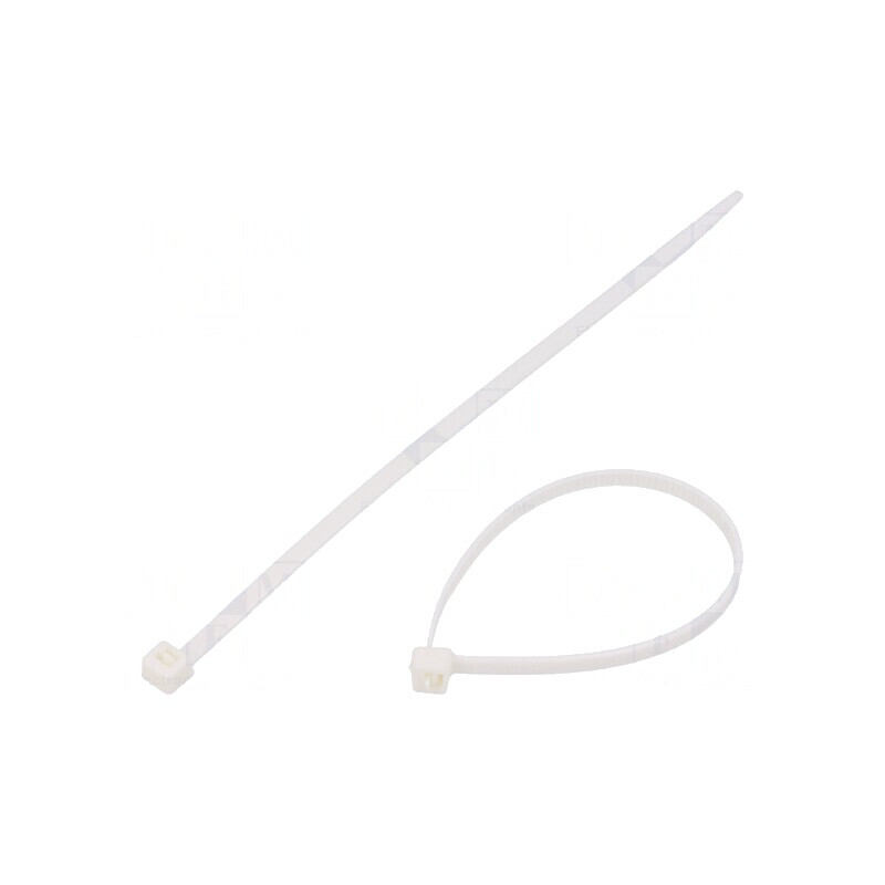 Colier de strângere poliamidă 150mm alb 180N | Electronic-mag.ro | Componente Electronice