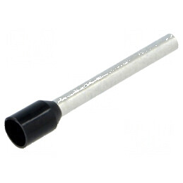 Vârf tub de capăt izolată cupru 1,5mm2 18mm cositorit negru | Electronic-mag.ro | Componente Electronice