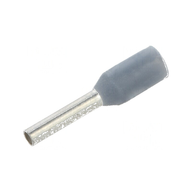 Vârf tub de capăt izolată cupru 0,75mm2 8mm gri | Electronic-mag.ro | Componente Electronice