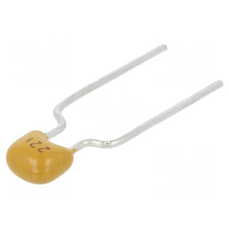 Condensator ceramic 220pF 50V C0G (NP0) ±5% THT 5mm | Electronic-mag.ro | Componente Electronice