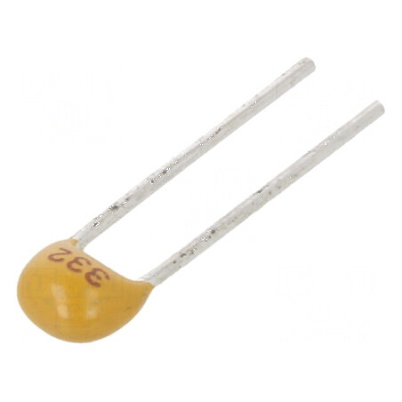 Condensator ceramic 3,3nF 50V X7R ±10% THT 2,54mm | Electronic-mag.ro | Componente Electronice