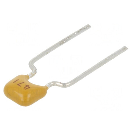 Condensator ceramic 470pF 100V X7R ±10% THT 5mm | Electronic-mag.ro | Componente Electronice