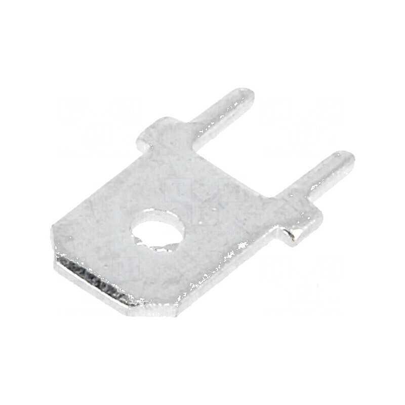 Terminal plat 6,3mm 0,8mm tată THT alamă cositorit drept | Electronic-mag.ro | Componente Electronice