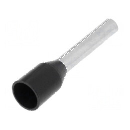 Vârf tub capăt izolată cupru 1,5mm2 10mm cositorit neagră | Electronic-mag.ro | Componente Electronice