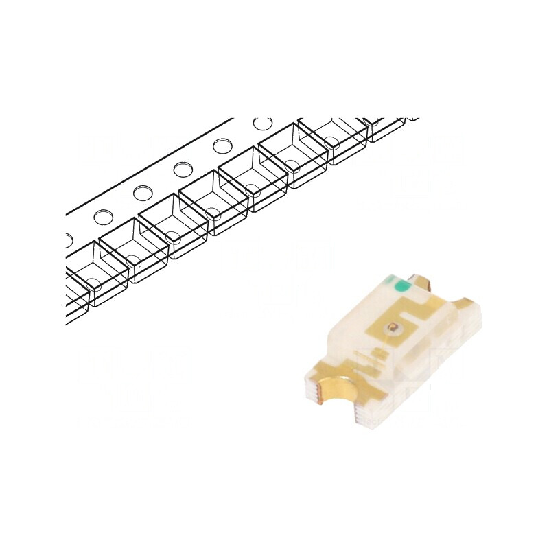 LED SMD 1206 roșie 100-150mcd 3,2x1,6x1,1mm 120° 20mA 60mW | Electronic-mag.ro | Componente Electronice