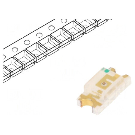 LED SMD 1206 roșie 100-150mcd 3,2x1,6x1,1mm 120° 20mA 60mW | Electronic-mag.ro | Componente Electronice